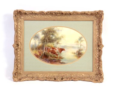 Lot 61 - JOHN STINTON A FINE ROYAL WORCESTER LARGE OVAL...
