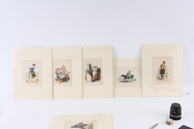Lot 323 - A SET OF 12 COLOURED COSTUME PRINTS depicting...