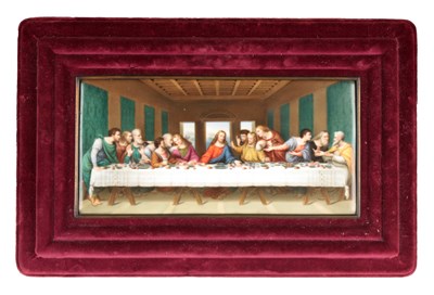 Lot 81 - A LATE 19TH CENTURY GERMAN PORCELAIN PLAQUE...