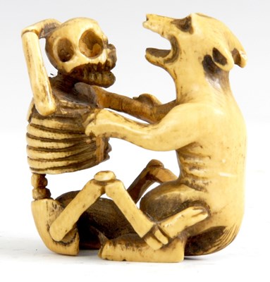 Lot 152 - A 19th CENTURY MEIJI PERIOD JAPANESE IVORY...