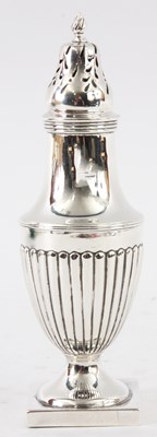 Lot 286 - AN EDWARD VII SILVER PEDESTAL SUGAR CASTOR the...