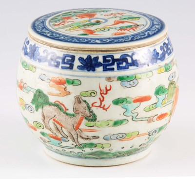 Lot 81 - A 18TH/19TH CENTURY FAMILLE VERTE CHINESE BOWL...