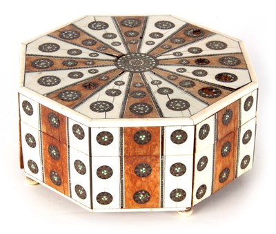 Lot 831 - A 19TH CENTURY ANGLO INDIAN FINELY INLAID...