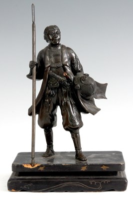 Lot 194 - A 19th CENTURY MEIJI PERIOD JAPANESE FIGURAL...