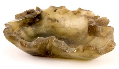 Lot 140 - AN ORIENTAL SOAPSTONE CARVED PIN TRAY IN THE...