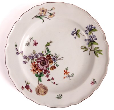 Lot 37 - A mid 18th Century Chelsea CABINET PLATE with...