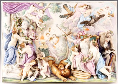 Lot 55 - A LARGE LATE 19TH CENTURY GERMAN PORCELAIN...