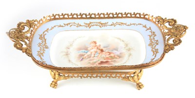 Lot 81 - A LATE 19TH CENTURY LIMOGES, FRANCE GILT METAL...