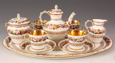 Lot 59 - A LATE 19TH CENTURY SEVRES FOUR PIECE TEA...