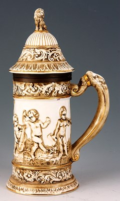 Lot 60 - A MID 20TH CENTURY CAPODIMONTE STEIN decorated...