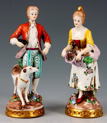 Lot 61 - A PAIR OF LATE 19TH CENTURY SITZENDORF FIGURES...