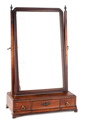 Lot 1030 - AN EARLY GEORGE III MAHOGANY DRESSING TABLE...