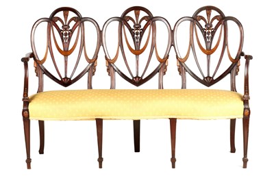 Lot 1036 - A GOOD 19TH CENTURY MAHOGANY AND BOXWOOD INLAD...