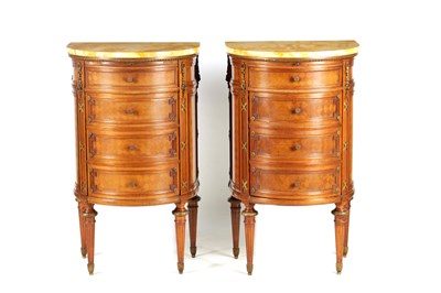 Lot 1047 - A PAIR OF 19TH CENTURY FRENCH WALNUT AND...