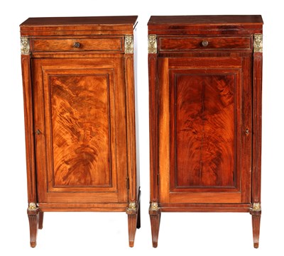 Lot 1055 - A PAIR OF REGENCY MAHOGANY EGYPTIAN STYLE SIDE...
