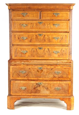 Lot 1061 - AN EARLY 18TH CENTURY HERRING BANDED FIGURED...