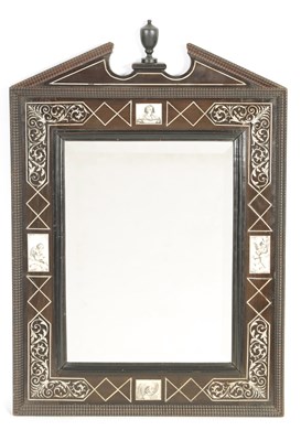 Lot 1065 - A 19TH CENTURY ITALIAN EBONY AND BONE INLAID...