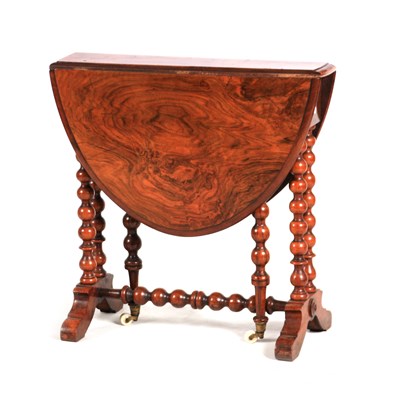 Lot 1067 - A 19TH CENTURY BURR WALNUT MINIATURE...
