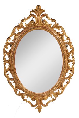 Lot 1069 - A GOOD EARLY 19TH CENTURY CARVED GILTWOOD OVAL...