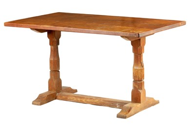 Lot 1077 - A WILF HUTCHINSON (SQUIRELLMAN) OAK REFECTORY...