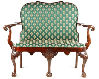 Lot 1079 - A 19TH CENTURY GEORGE II STYLE MAHOGANY TWO...