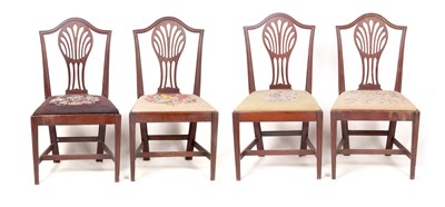 Lot 1104 - A SET OF FOUR 19TH CENTURY MAHOGANY...