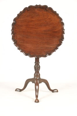 Lot 1135 - A GEORGE III MAHOGANY TILT TOP CHIPPENDALE...