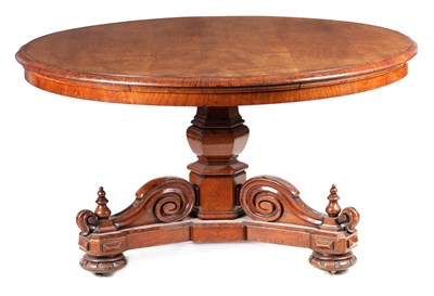 Lot 1176 - A 19TH CENTURY POLLARD OAK CENTRE TABLE with...