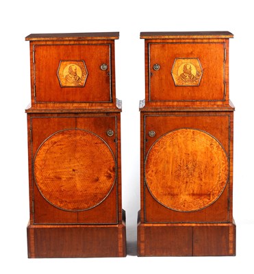 Lot 1181 - A LARGE PAIR OF GEORGE III KINGWOOD BANDED...
