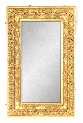Lot 1186 - A 19TH CENTURY CARVED ITALIAN GILT WOOD MIRROR...