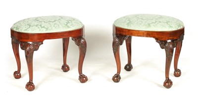 Lot 1187 - A PAIR OF GEORGE III MAHOGANY IRISH STYLE OVAL...