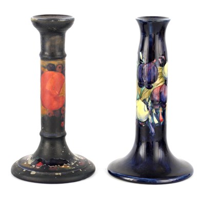 Lot 125 - A 1920S MOORCROFT CIRCULAR BASE CANDLESTICK...