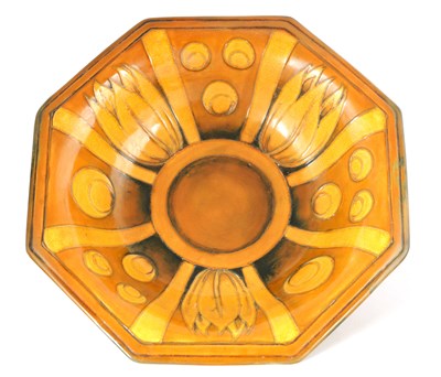 Lot 157 - A 1930S MOORCROFT OCTAGONAL DISH decorated in...
