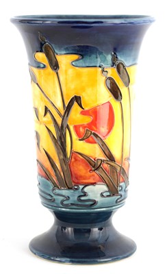 Lot 171 - A WILLIAM MOORCROFT REEDS AT SUNSET LARGE...