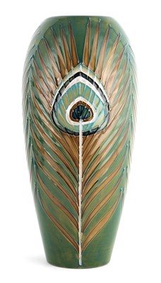 Lot 184 - A WILLIAM MOORCROFT TALL TAPERING SHOULDERED...