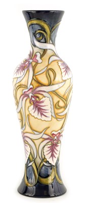 Lot 187 - A MOORCROFT SLENDER OVOID SHOULDERED VASE WITH...