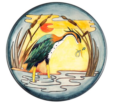Lot 189 - A WILLIAM MOORCROFT CIRCULAR HANGING PLAQUE...
