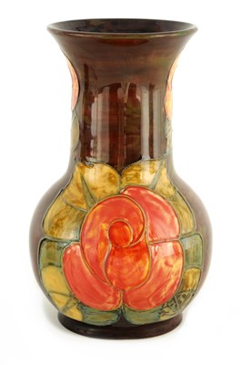 Lot 191 - A WILLIAM MOORCROFT BULBOUS VASE WITH FLARED...