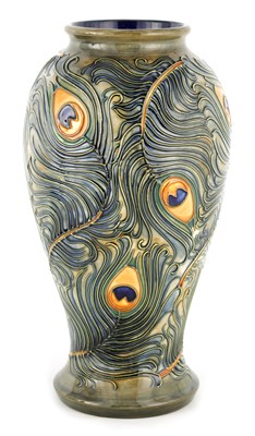 Lot 193 - A MOORCROFT INVERTED BALUSTER VASE tube lined...