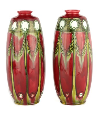 Lot 223 - A LATE PAIR OF MINTON LTD SECESSIONIST WARE...