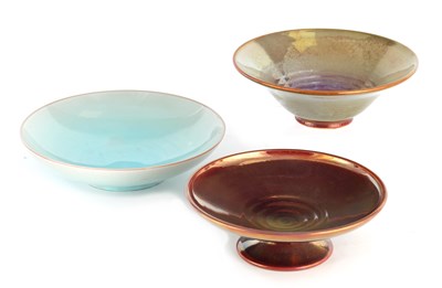 Lot 241 - A ROYAL LANCASTRIAN HIGH FIRED PURPLE LUSTRE...