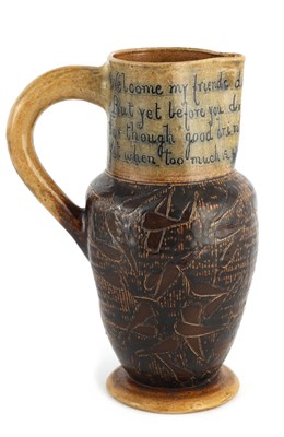 Lot 247 - A LATE 19TH CENTURY MARTIN WARE LONDON FOOTED...