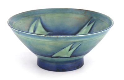 Lot 26 - A MOORCROFT FOOTED FLARED BOWL decorated in...
