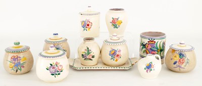 Lot 263 - AN ASSORTMENT OF FIVE POOLE ENGLAND HONEY POTS...