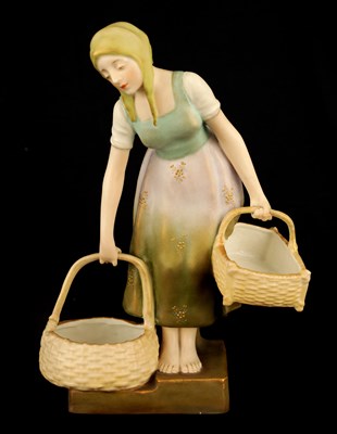 Lot 287 - A ROYAL VIENNA, WARLISS POLYCHROME FIGURE OF A...