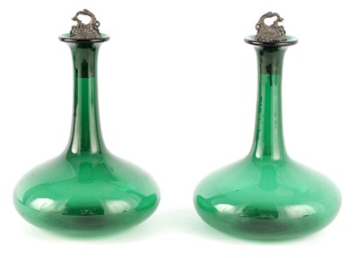 Lot 3 - A PAIR OF LATE GEORGIAN BRISTOL GREEN...