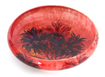 Lot 38 - A WILLIAM MOORCROFT OVERSIZED FOOTED SHALLOW...
