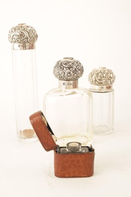 Lot 387 - A FINE VICTORIAN CROCODILE SKIN LADIES...