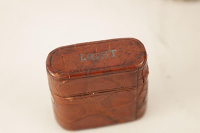 Lot 387 - A FINE VICTORIAN CROCODILE SKIN LADIES...