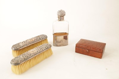 Lot 387 - A FINE VICTORIAN CROCODILE SKIN LADIES...